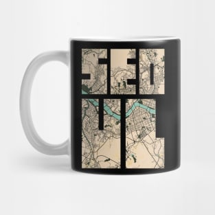 Seoul, South Korea City Map Typography - Vintage Mug